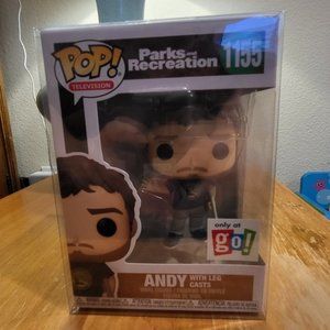 Parks and Recreation Andy with Leg Casts Go! Exclusive Funko Pop